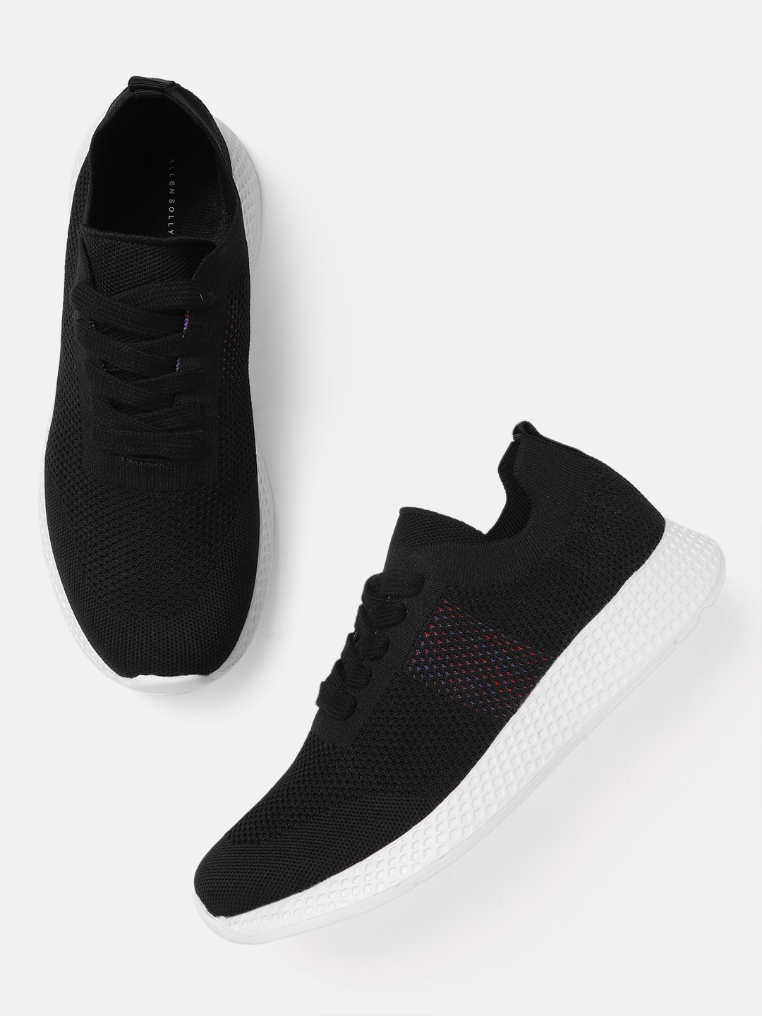 

Allen Solly Women Black Woven Design Sneakers