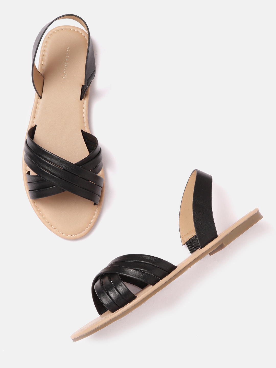 

Allen Solly Women Black Solid Open Toe Flats