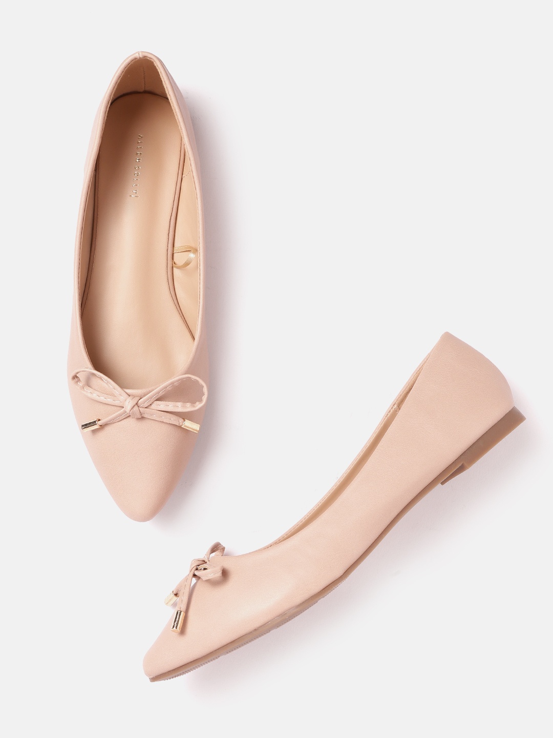 

Allen Solly Women Nude-Coloured Solid Ballerinas with Bows