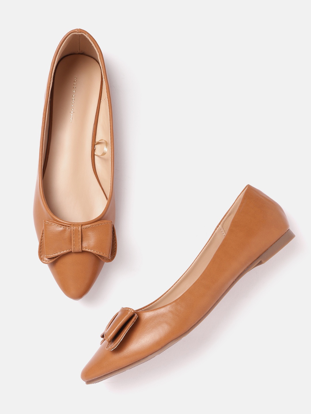 

Allen Solly Women Tan Brown Solid Ballerinas with Bows
