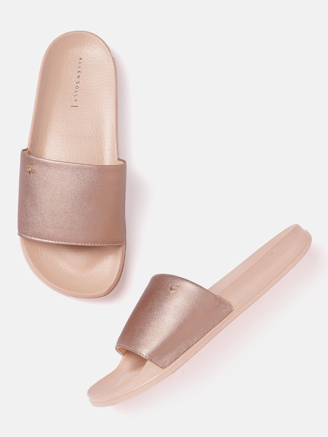

Allen Solly Women Champagne Solid Sliders