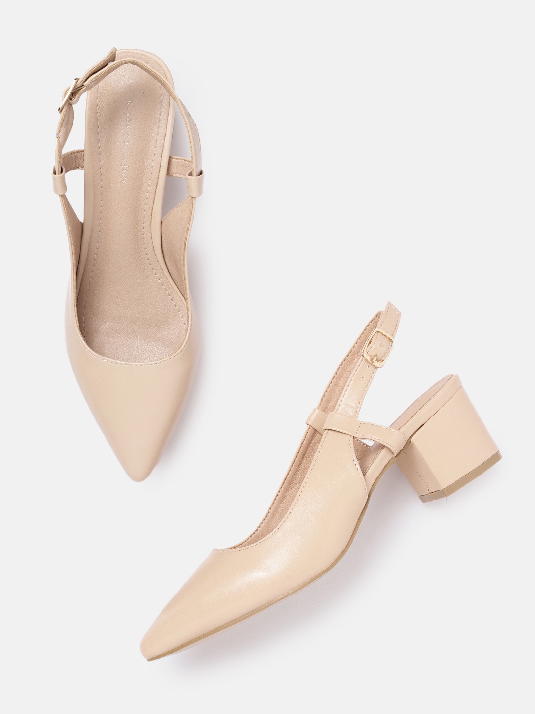 

Allen Solly Women Nude-Coloured Solid Pumps