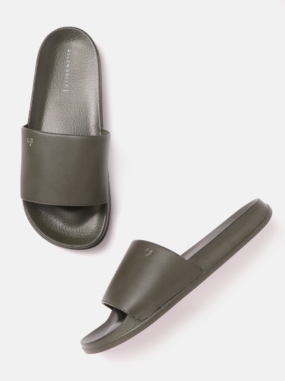 

Allen Solly Women Olive Green Solid Sliders