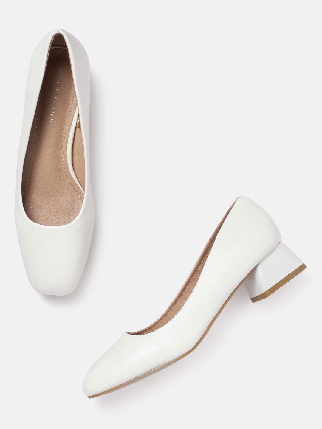 

Allen Solly Women White Solid Block Heels