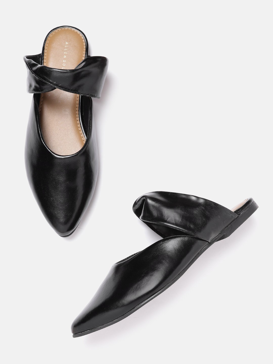 

Allen Solly Women Black Solid Mules