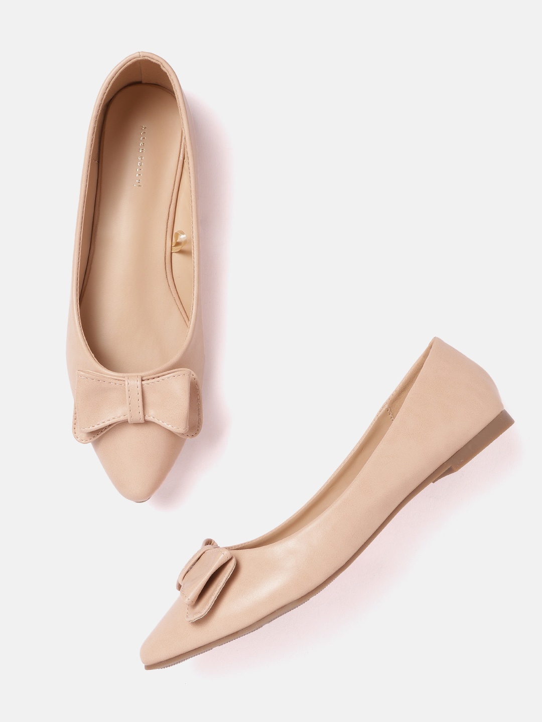 

Allen Solly Women Nude-Coloured Ballerinas with Bows Detail