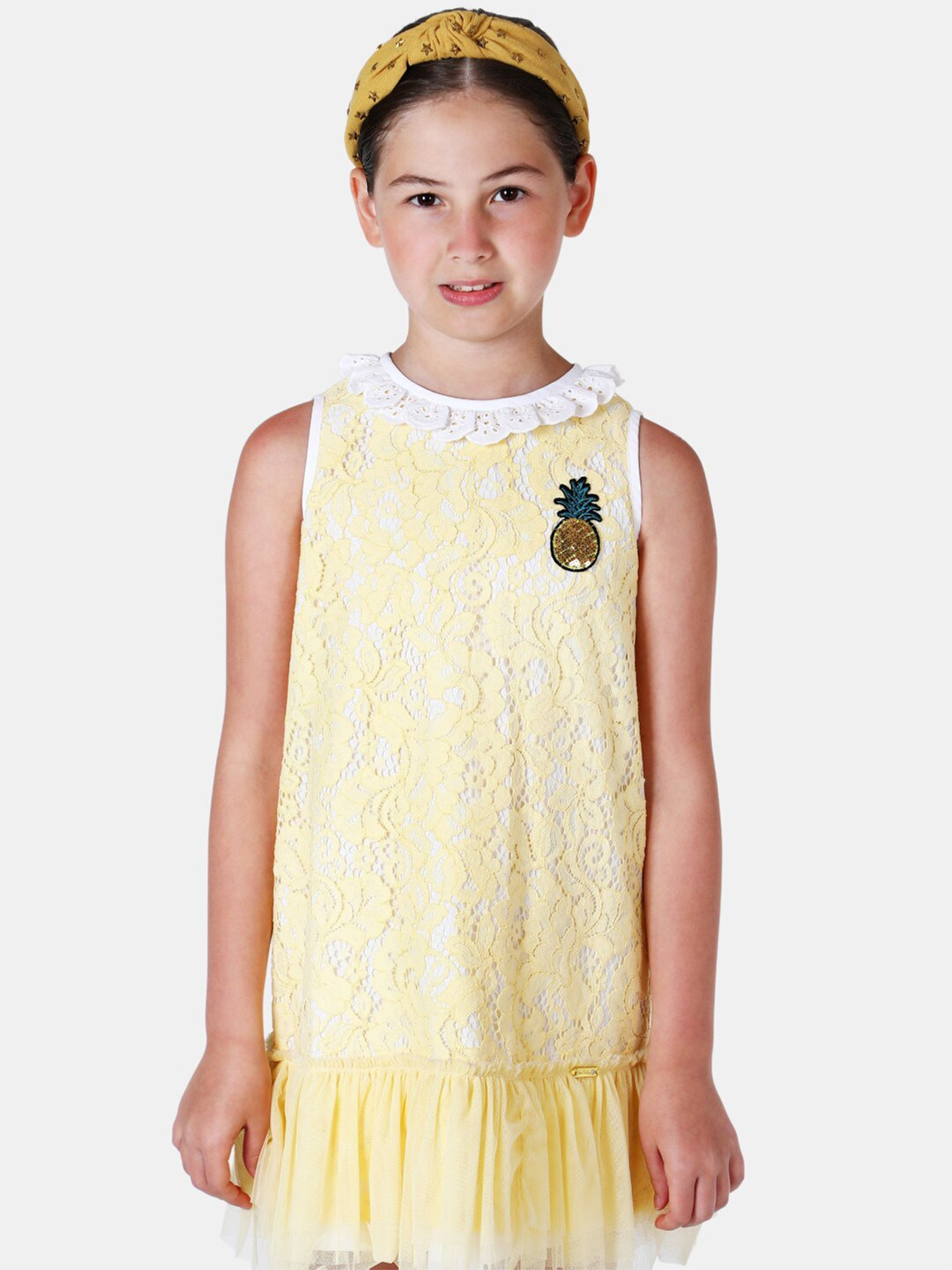 

One Friday Girls Yellow A-Line Dress