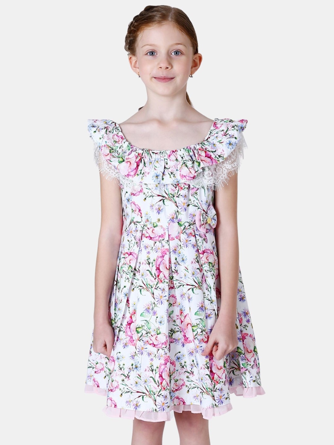 

One Friday Girls Pink Floral Dress