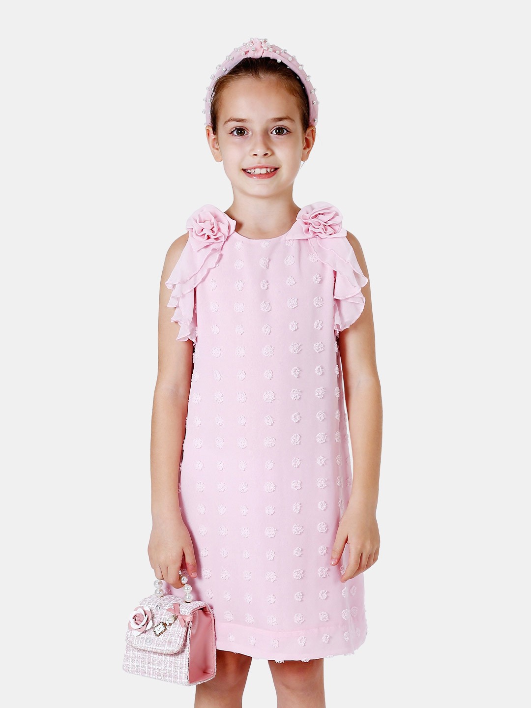 

One Friday Girls Pink A-Line Dress