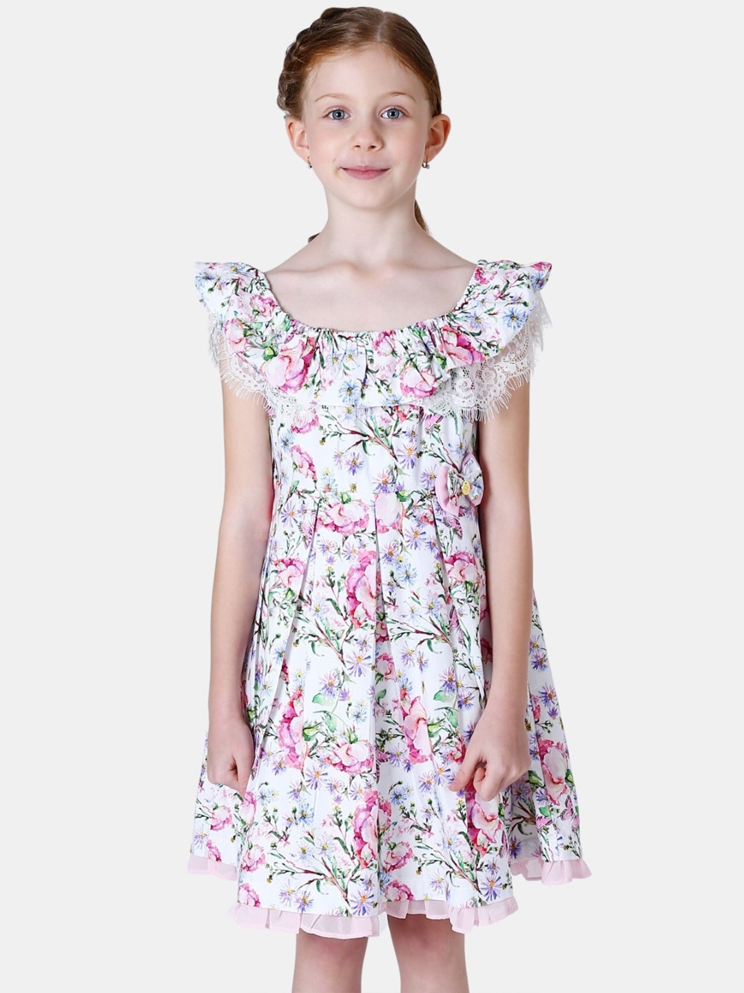 

One Friday Girls Pink Floral Dress