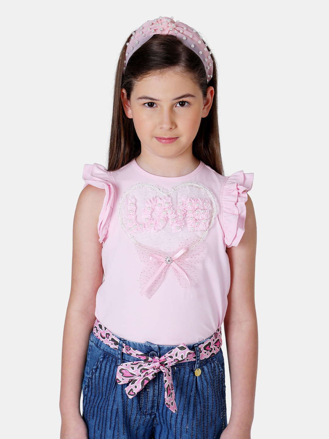 

One Friday Pink Embellished Top