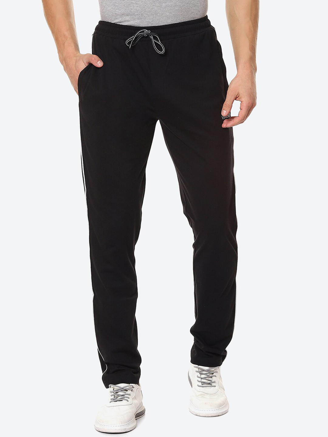 

VINENZIA Men Black Regular Fit Solid Track Pants