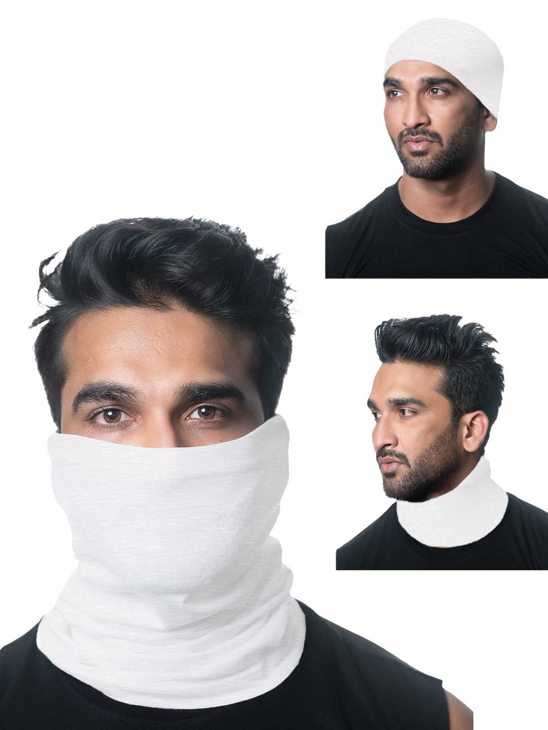 

Heelium Pack of 3 Unisex Oduor Free Soft Breathable Bamboo Bandana, White
