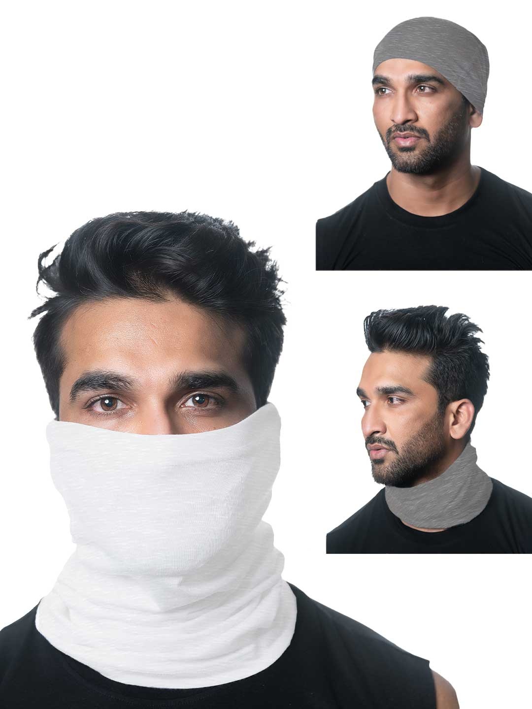 

Heelium Pack of 3 Unisex Oduor Free Soft Breathable Bamboo Bandana, Grey