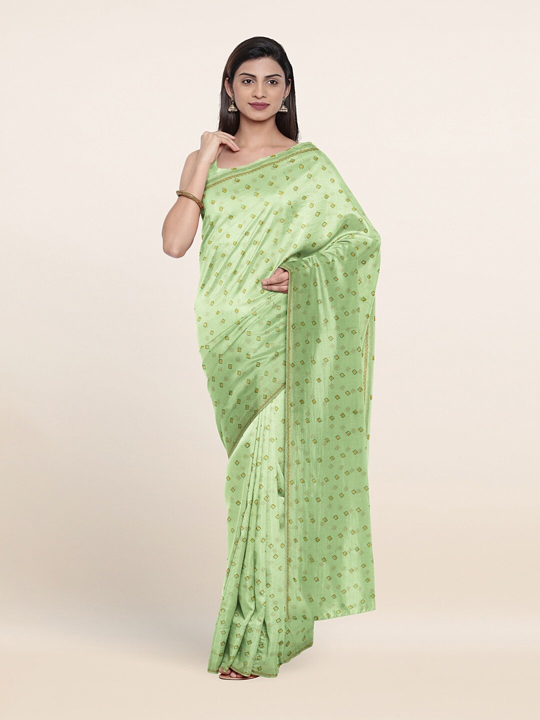 

Pothys Green & Yellow Saree