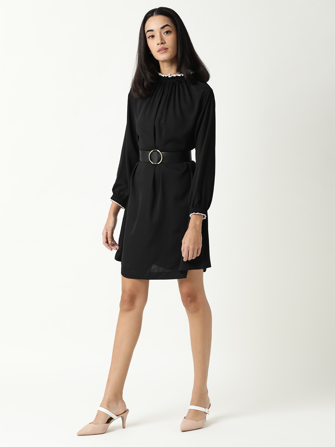 

RAREISM Black A-Line Dress