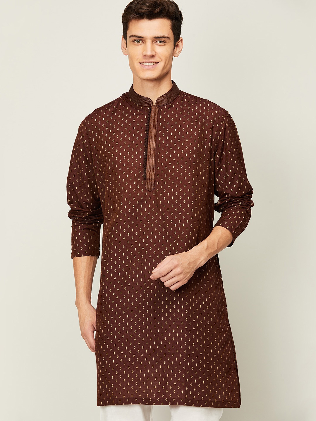 

Melange by Lifestyle Men Wine Kurta, Red