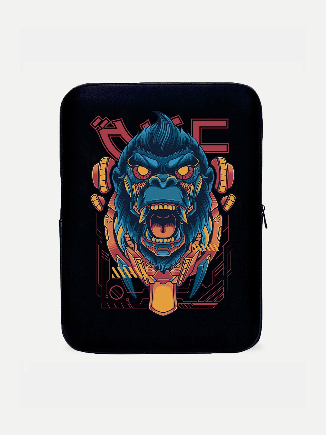 

THREADCURRY Unisex Black & Blue Printed Laptop Sleeve