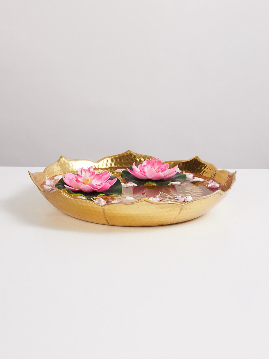 

Home Centre Gold Corsica Textured Metal Potpourri Bowl