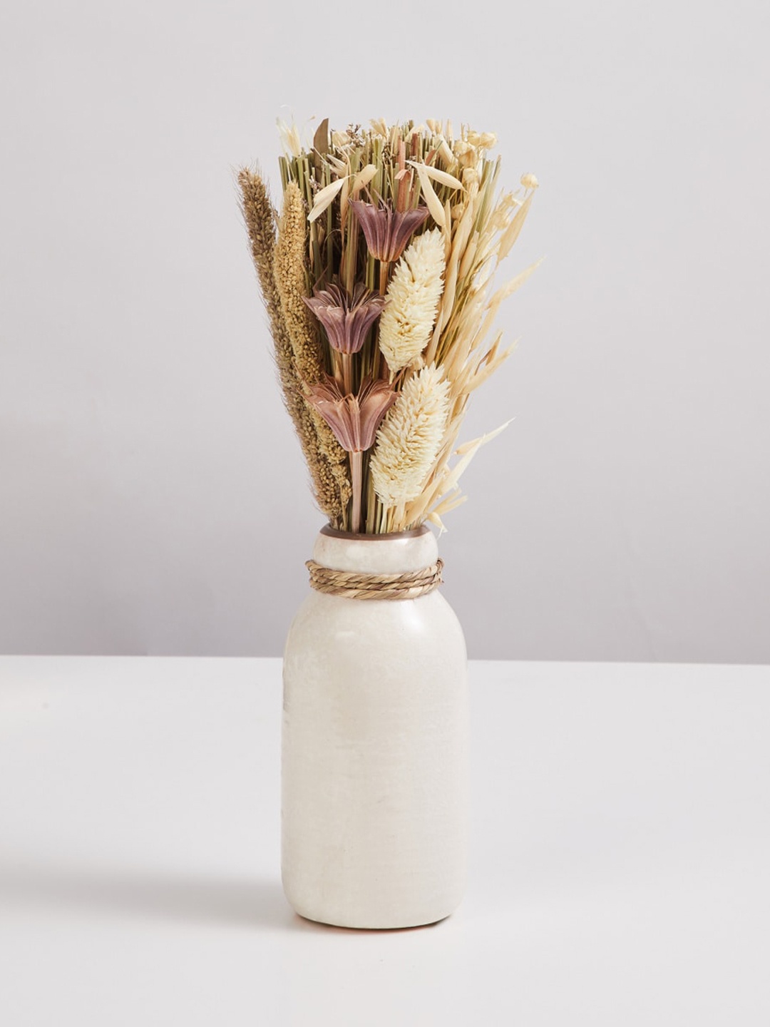 

Home Centre Off-White & Brown Dried Flowers Arrangement in Pot