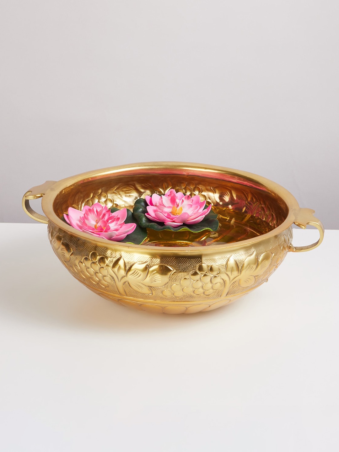 

Home Centre Gold-Toned Corsica Textured Metal Potpourri Decorative Bowl