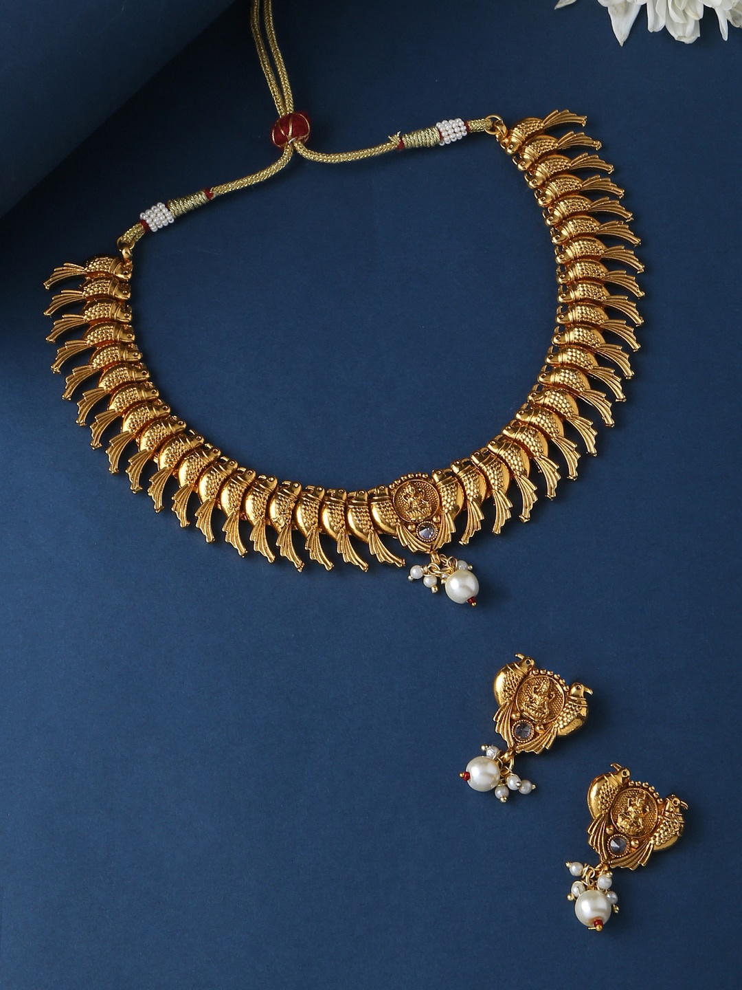 

VIRAASI Gold-Plated Temple Jewellery set