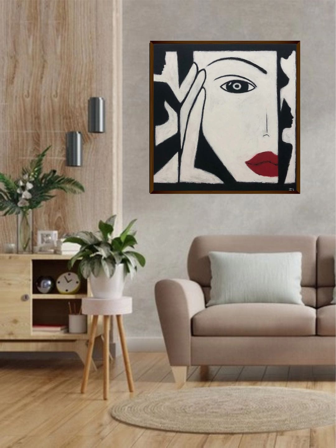 

The Art House Black & White Abstract Painting Framed Wall Art