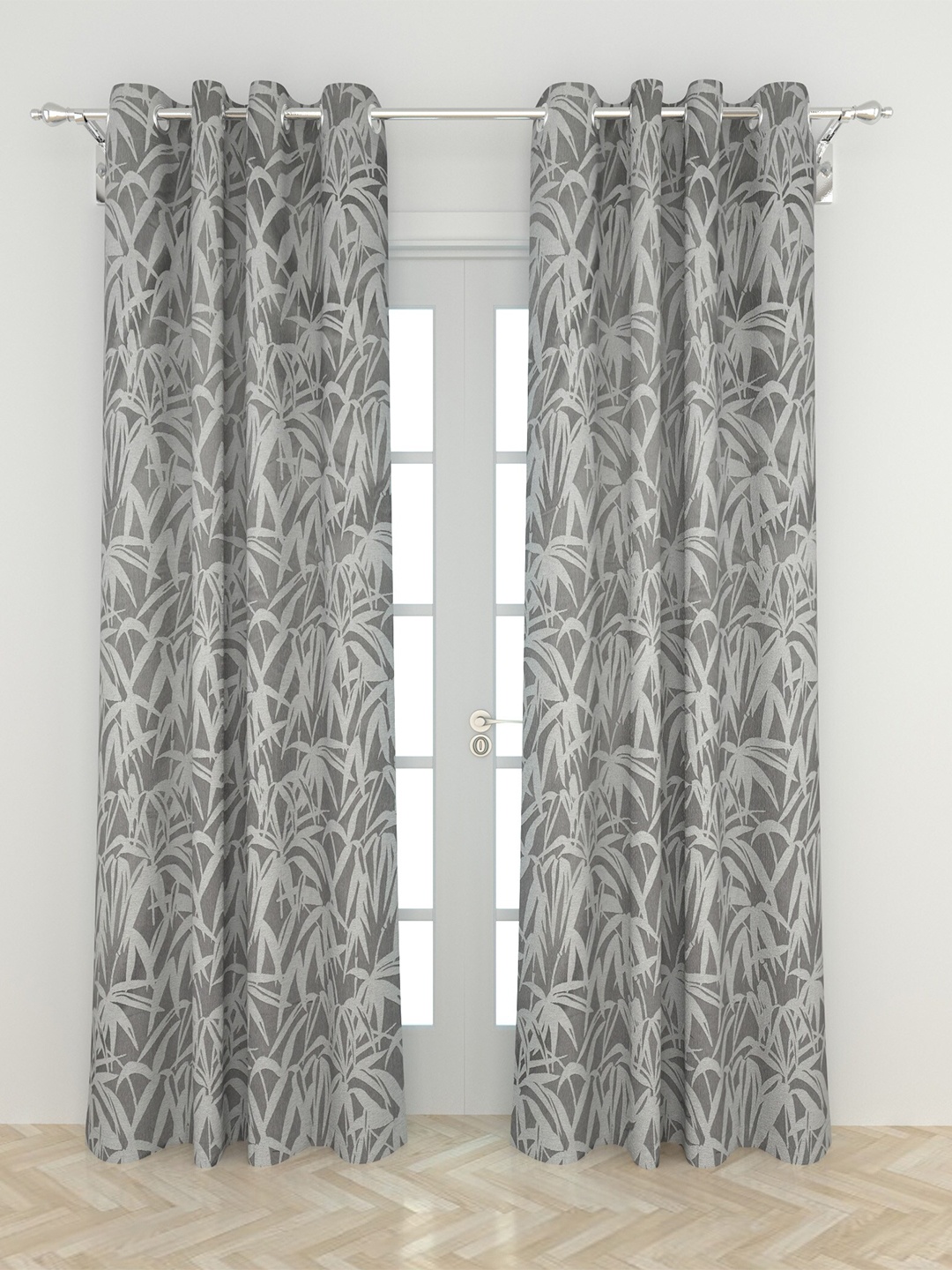 

Home Centre Grey & White Black Out Door Curtain