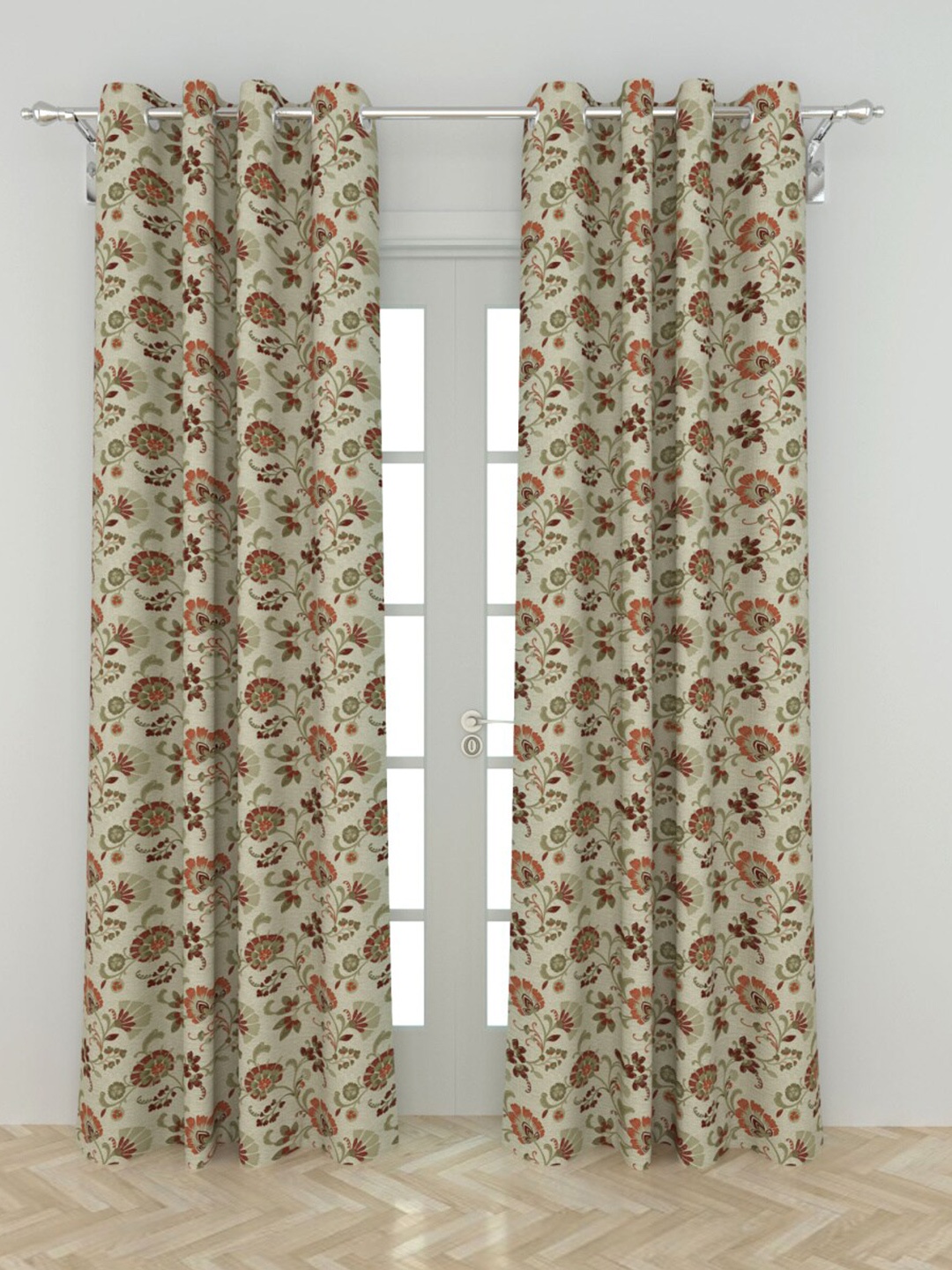 

Home Centre Multicoloured Black Out Door Curtain, Multi