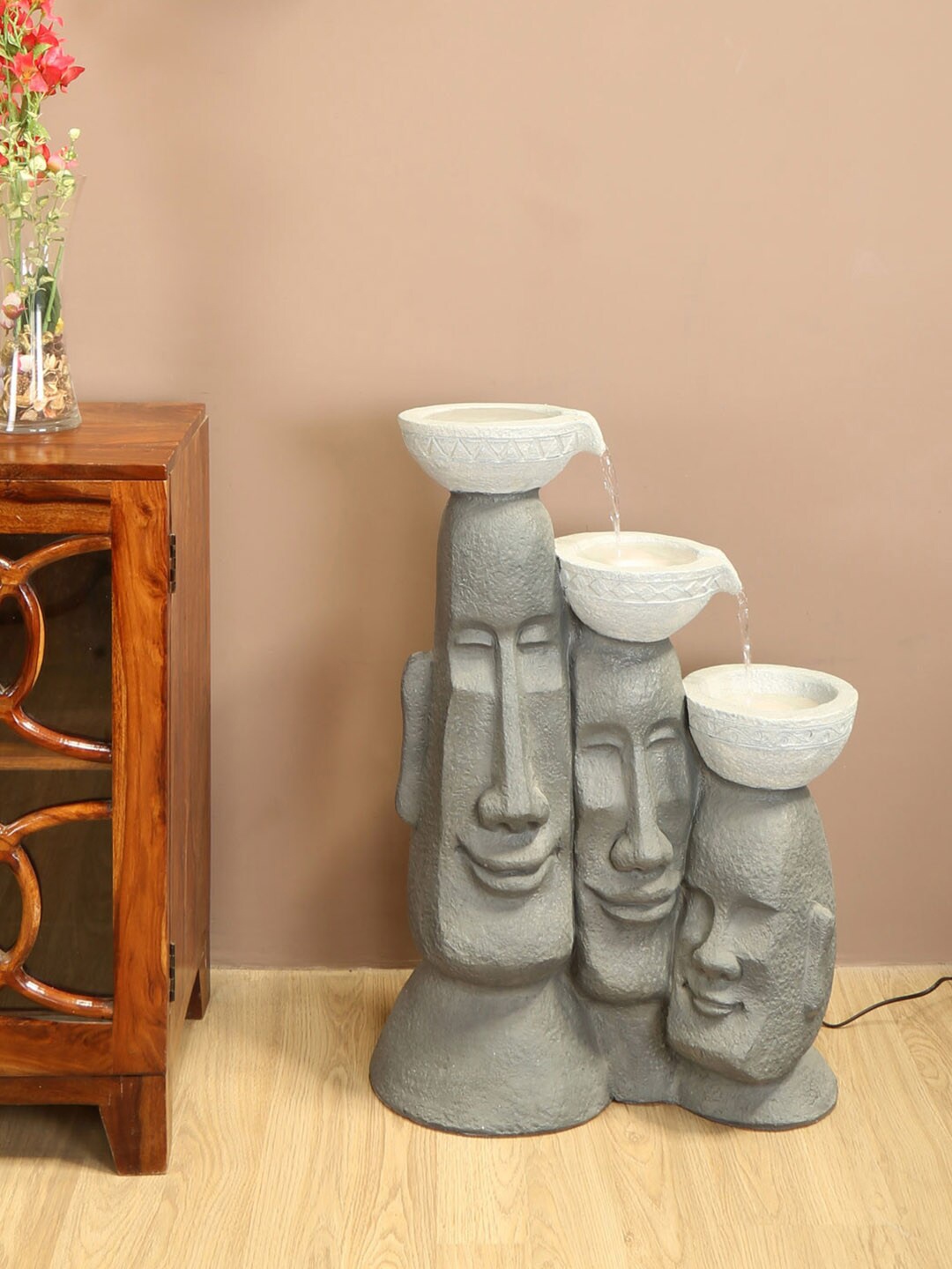 

Athome by Nilkamal Grey 3 Wise Men Tatva Water Fountain