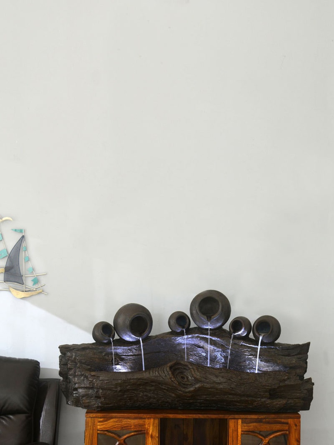 

Athome by Nilkamal Brown Pots On Trunk Water Fountain