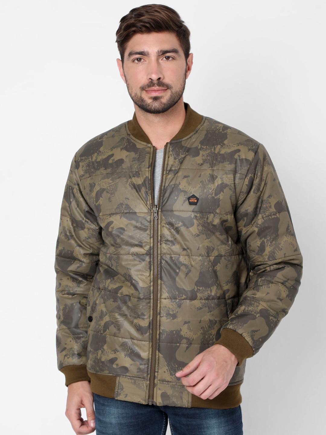 

SPYKAR Men Green Printed Cotton Regular Fit Sweatshirt