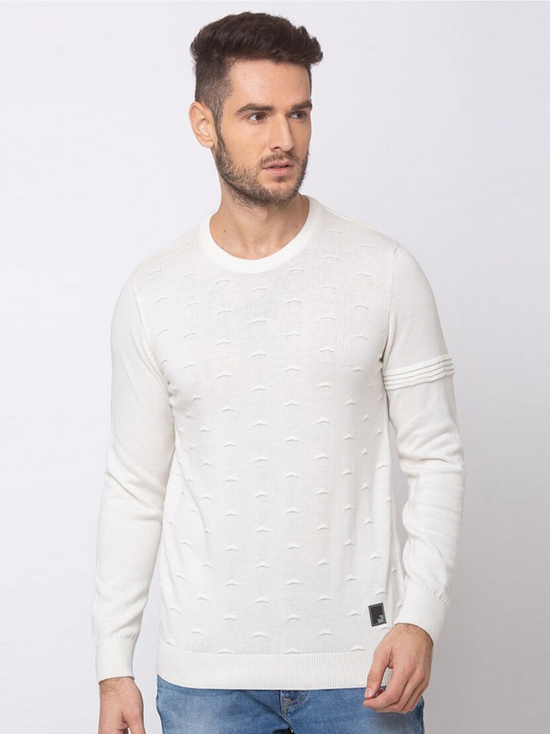 

SPYKAR Men White Sweater Vest