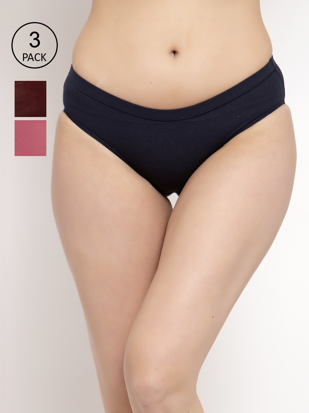

Prag & Co Women Pack Of 3 Assorted Hipster Briefs AP2002SMNP