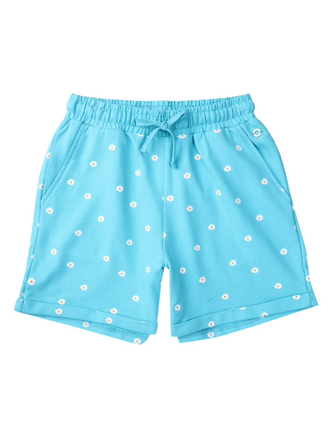 

Gini and Jony Girls Blue Floral Printed Elasticated Shorts