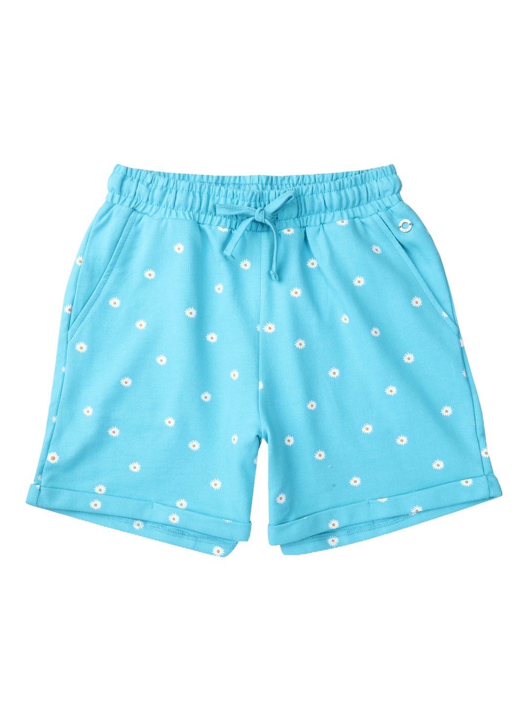 

Gini and Jony Girls Blue Regular Fit Printed Shorts