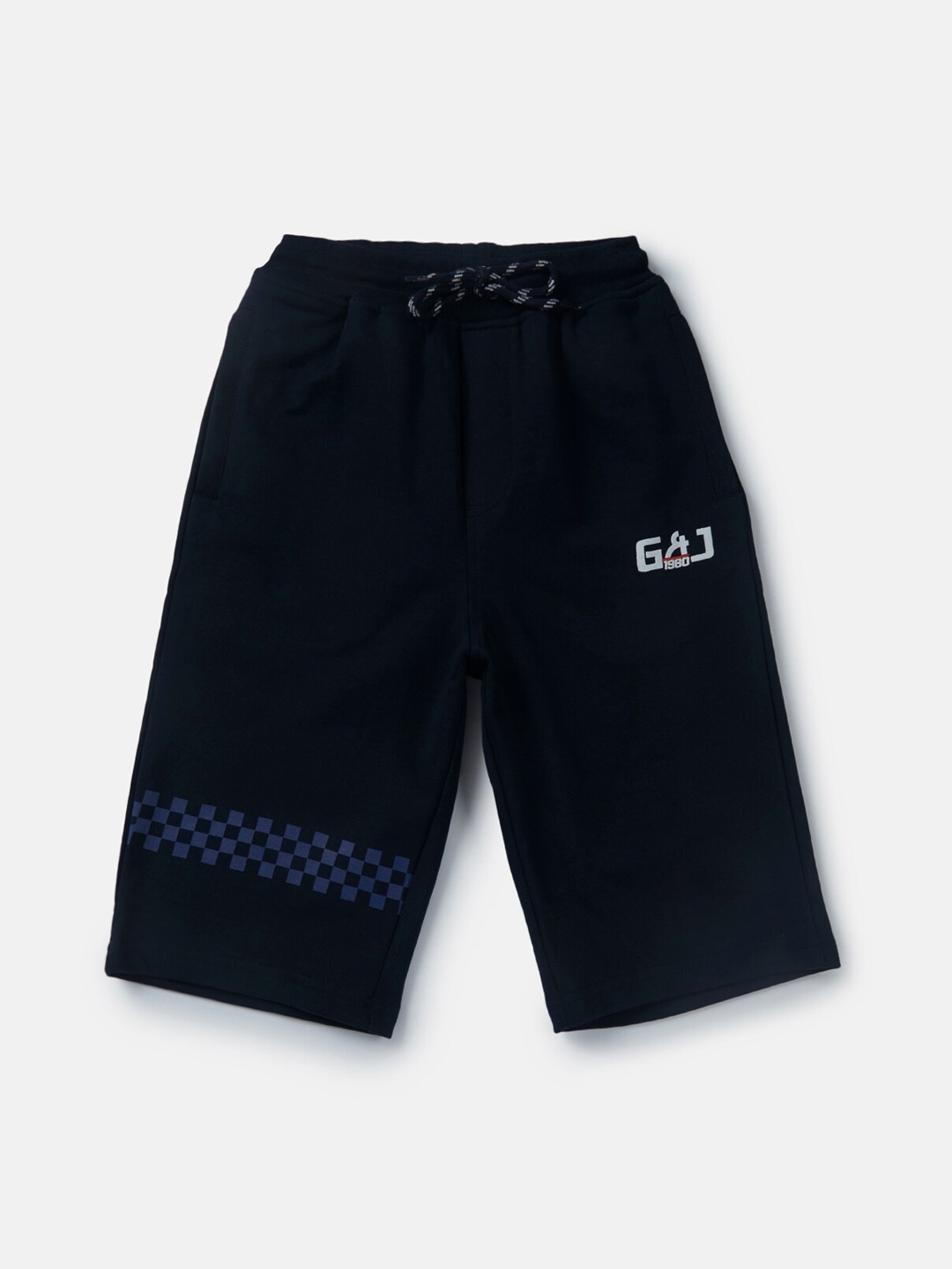 

Gini and Jony Boys Blue Solid Regular Shorts