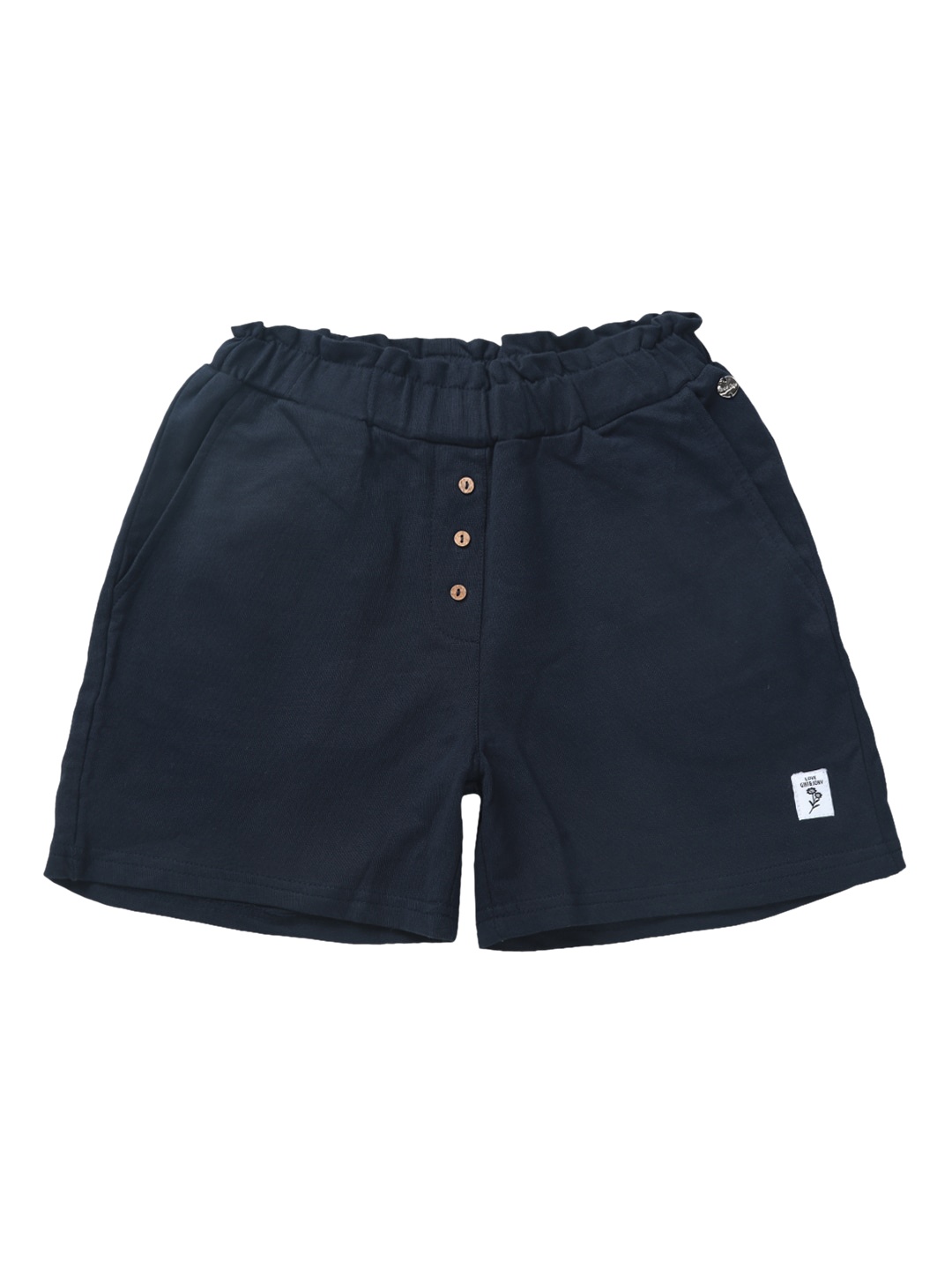 

Gini and Jony Girls Blue Solid Elasticated Regular Shorts