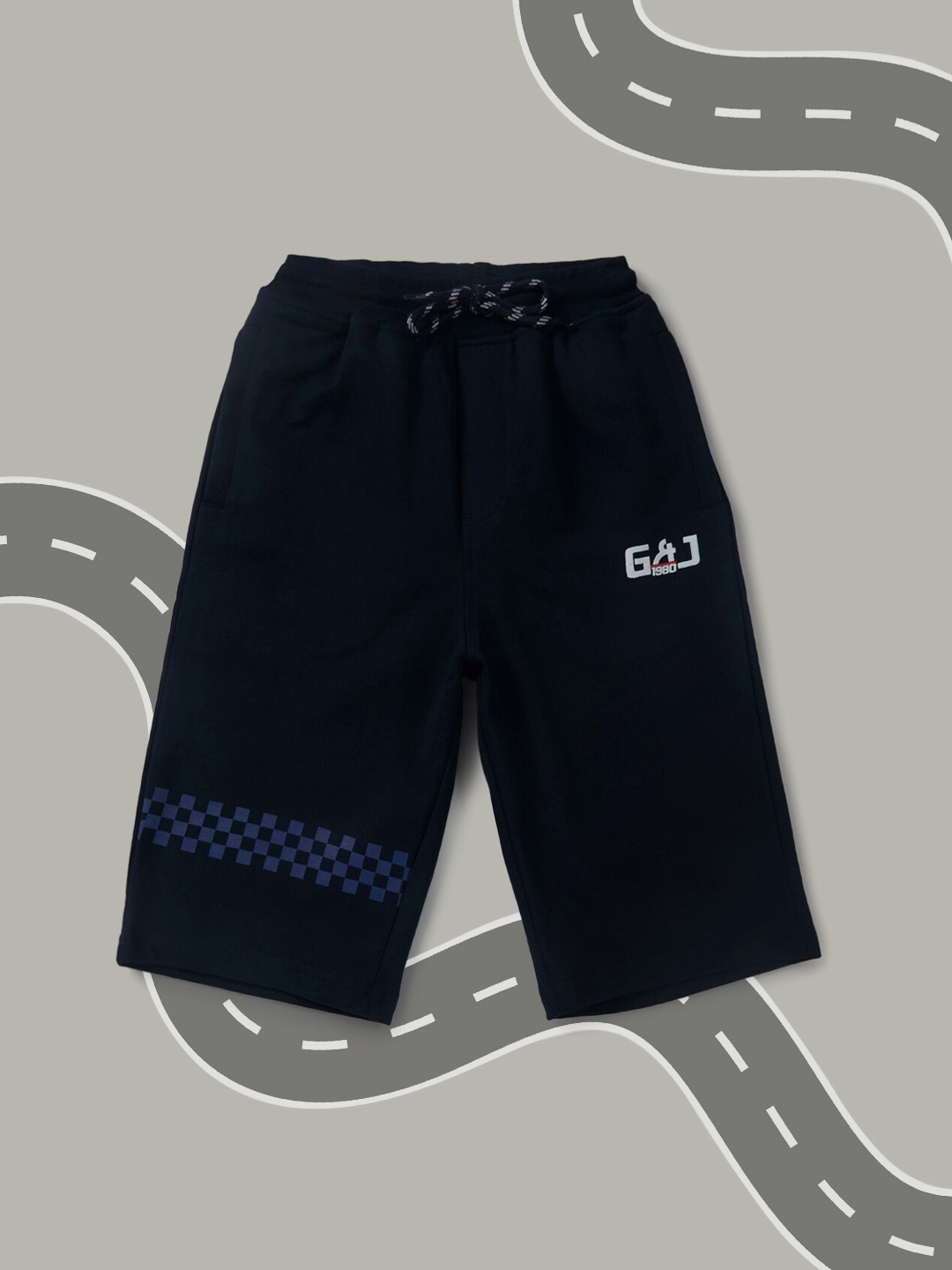 

Gini and Jony Boys Blue Solid Regular Shorts