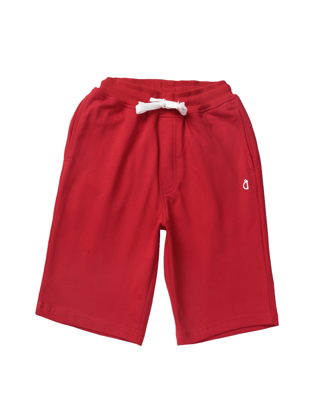 

Gini and Jony Boys Red Solid Cotton Shorts