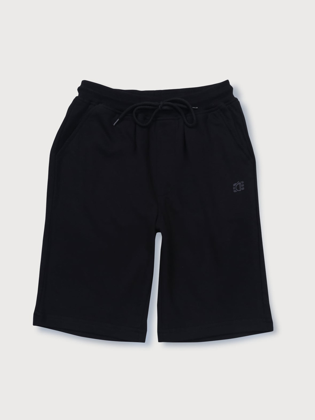 

Gini and Jony Boys Black Solid Cotton Shorts