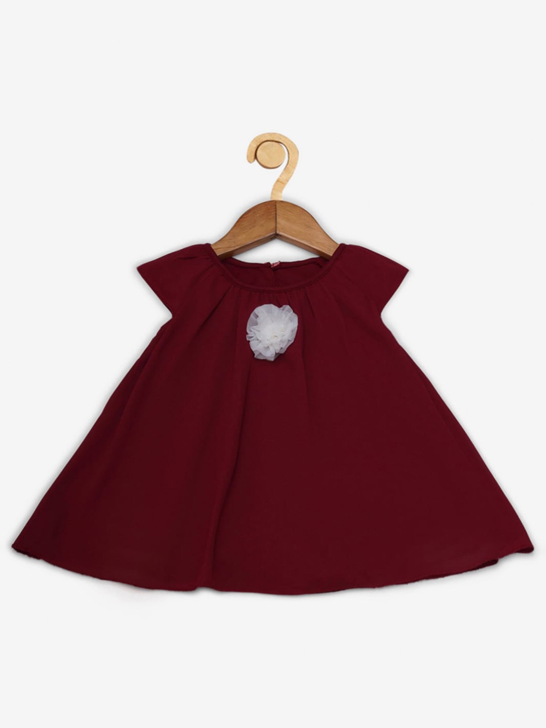 

Creative Kids Girls Maroon Solid A-Line Dress