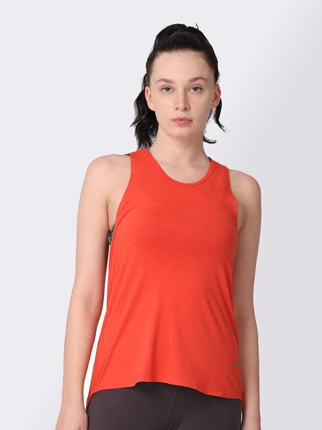 

Proyog Women Orange Organic Cotton Tank Top