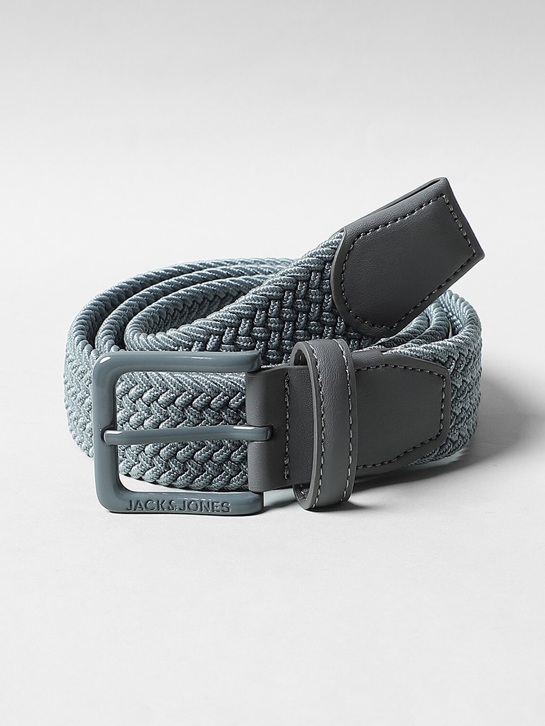 

Jack & Jones Men Grey Braided Belt