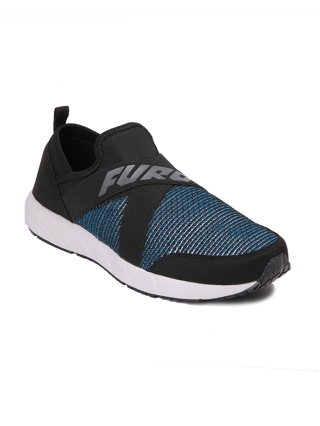 

FURO by Red Chief Men Black Mesh Slip on Regular Running Shoes