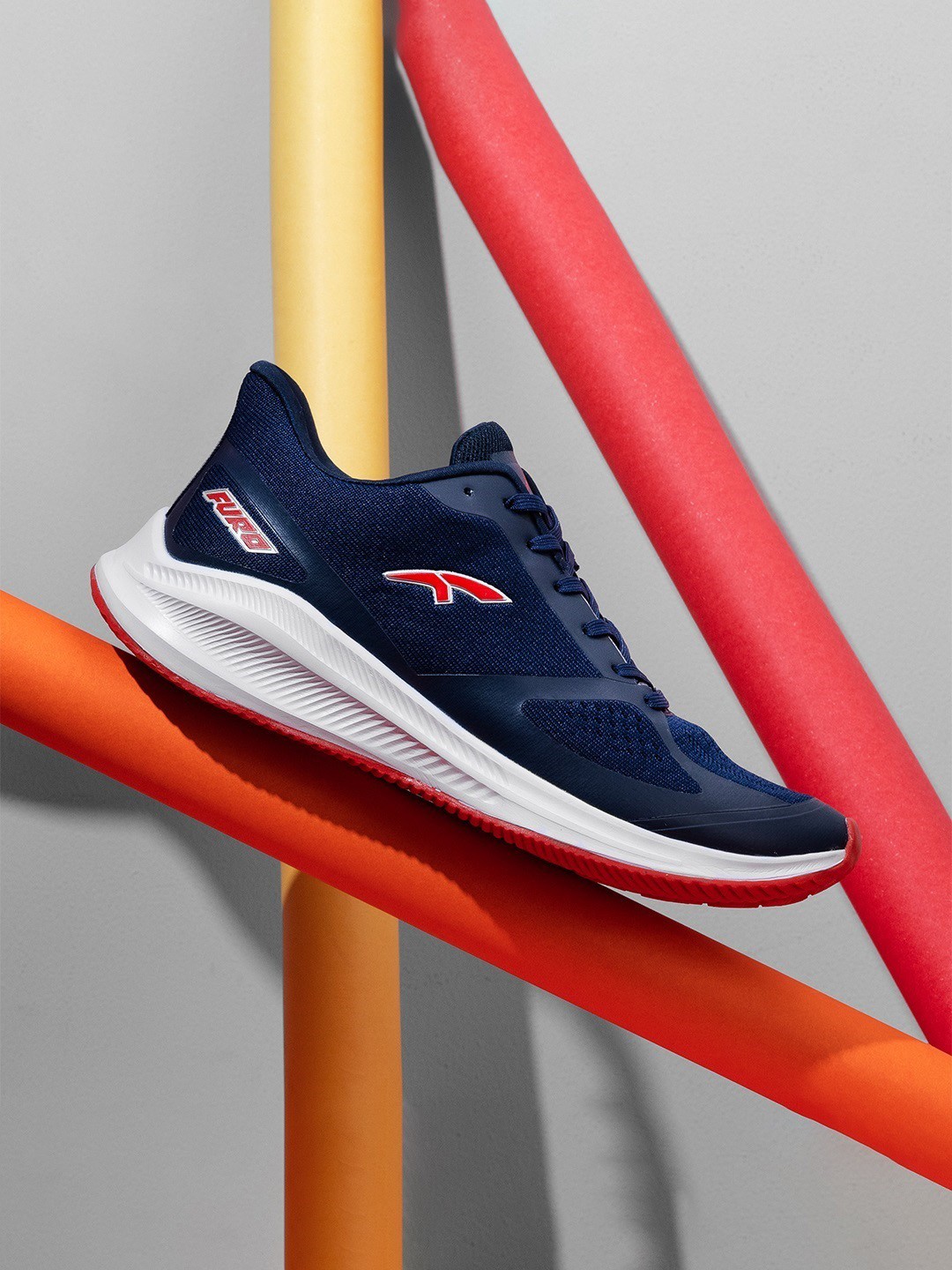 

FURO by Red Chief Men Navy Blue Mesh Lace Up Regular Running Sports Shoes
