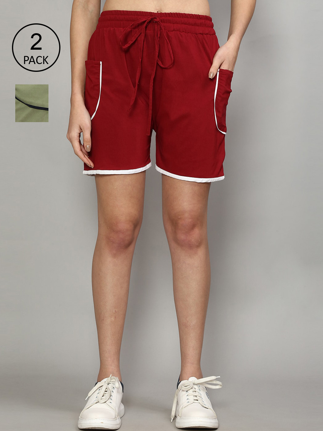 

GRACIT Women Maroon Running Sports Shorts