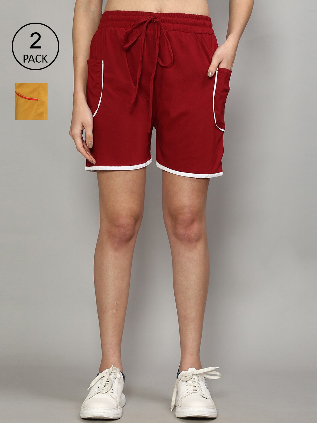 

GRACIT Women Maroon Running Sports Shorts