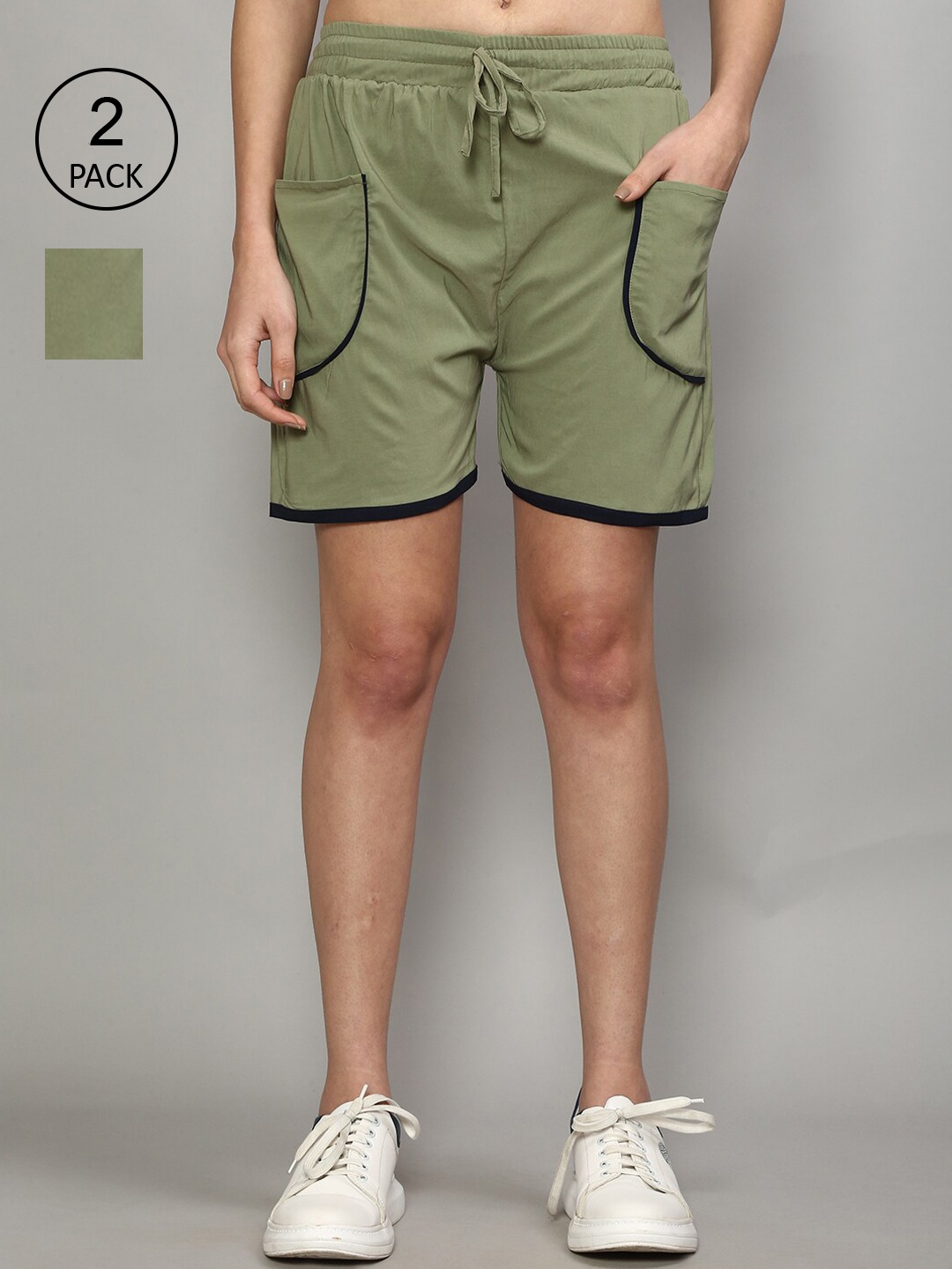 

GRACIT Women Green Running Sports Shorts