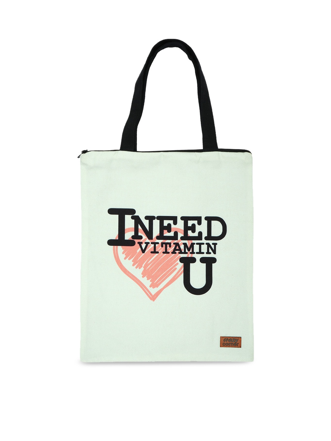 Crazy Corner Green Printed Structured Handheld Bag